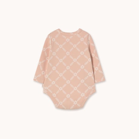 【TINYCOTTONS】FLOWER GRID RIB CROSSED BODY *wild rose*