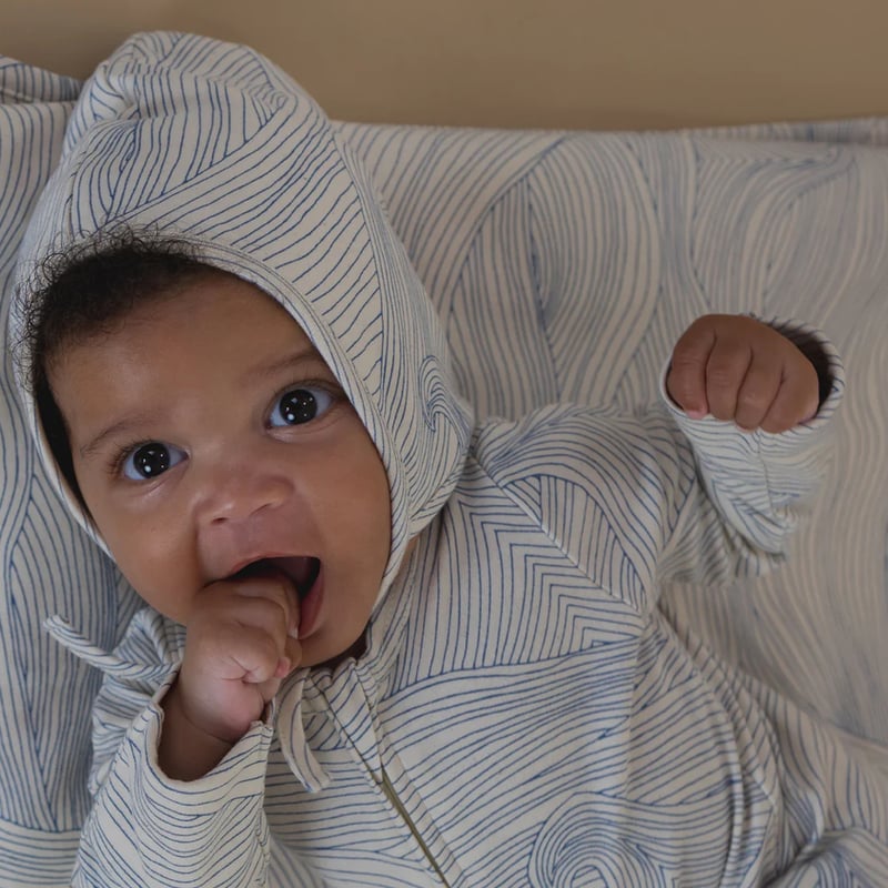 organic zoo】Seascape Zip Sleepsuit Undyed | lana