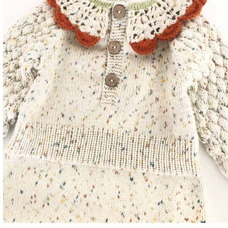 予約【babytoly 】adele romper with collars/confetti