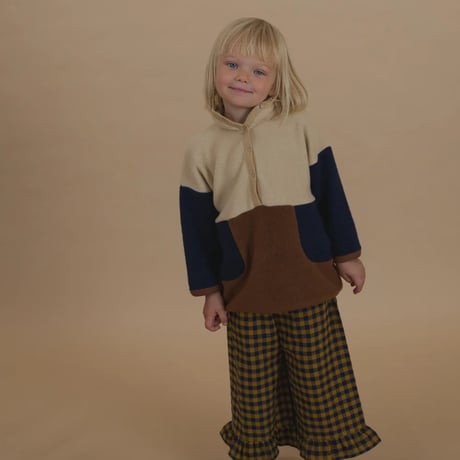 【organic zoo】Blueberry Gingham Frill Culottes
