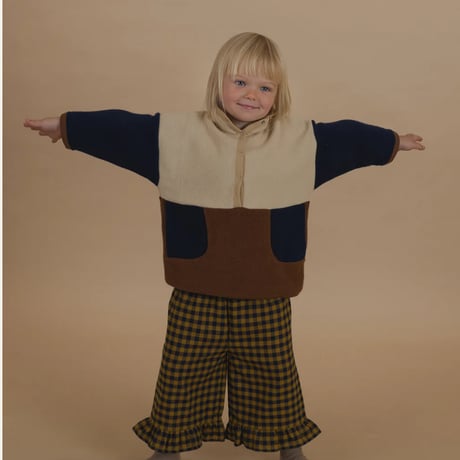 【organic zoo】Blueberry Gingham Frill Culottes