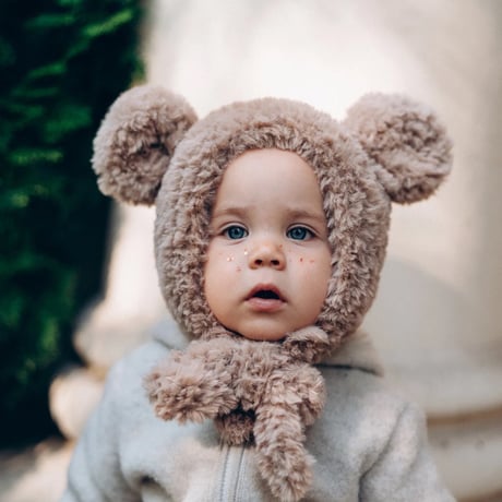【bambolina】Teddy Bear bonnet -biscotto