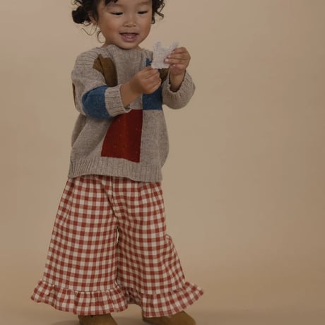 【organic zoo】Block Patchwork Wool Jumper