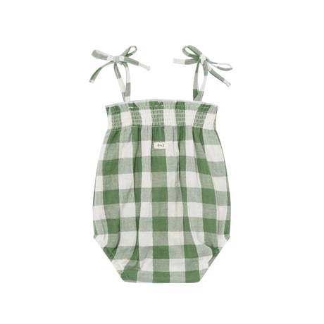 【organic zoo】Dill Gingham Spaghetti Bodysuit