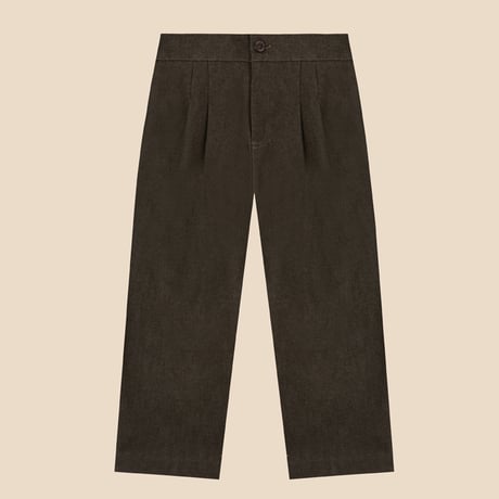 【birinit】Kaki denim pleated trousers / Pantalon pinzas denim Kaki