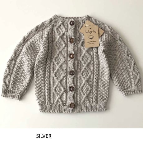 予約【babytoly】cable cardigan