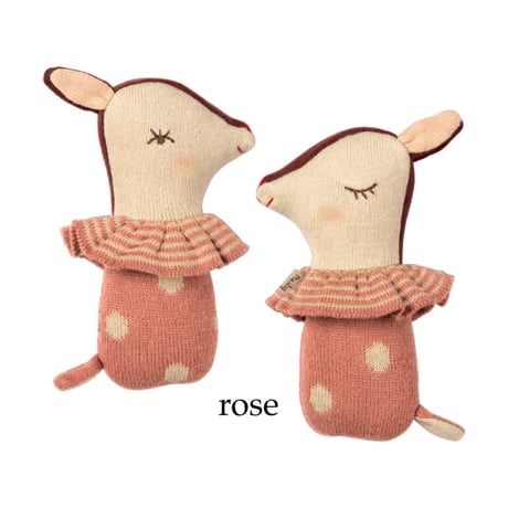 【Maileg】Bambi rattle - rusty/rose