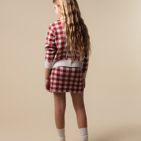 【birinit】Gingham Russet mini skirt