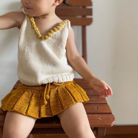 予約【babytoly】eva knit top / ribbons