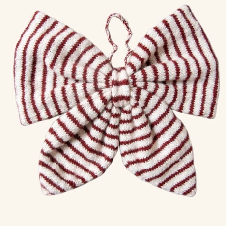 予約【Shirley Bredal】Big Christmas Bow - Stripe red