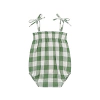 【organic zoo】Dill Gingham Spaghetti Bodysuit