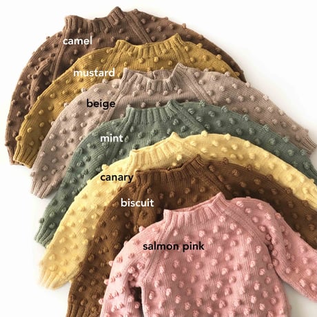 予約【babytoly 】popcorn sweater / confetti