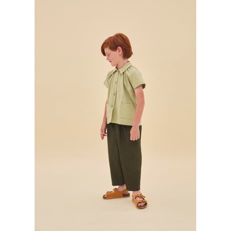 【birinit】Kaki denim pleated trousers / Pantalon pinzas denim Kaki