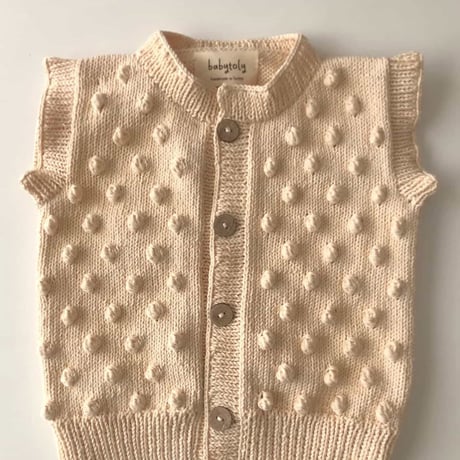 予約【babytoly】popcorn vest U neck