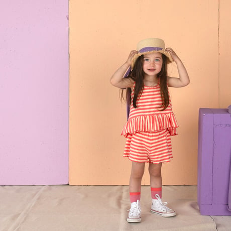 【nixnut】Sum Top/Coral Stripe