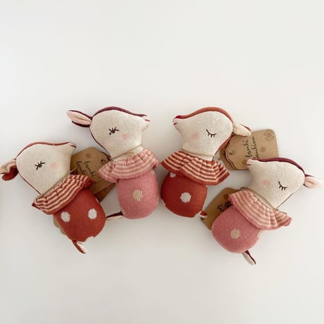 【Maileg】Bambi rattle - rusty/rose