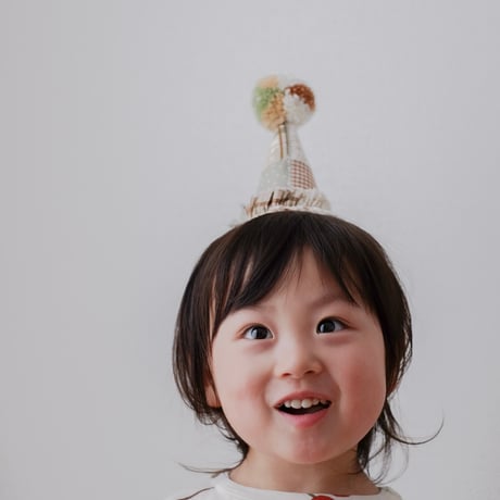 【kruhitkalove】Patchwork Flowers Cotton Party Hat / Green