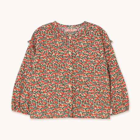 【TINYCOTTONS】MINI APPLES FRILLED BLOUSE *dark vanilla*