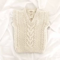 予約【babytoly】baby alpaca cable vest