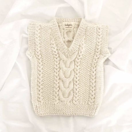 予約【babytoly 】baby alpaca cable vest
