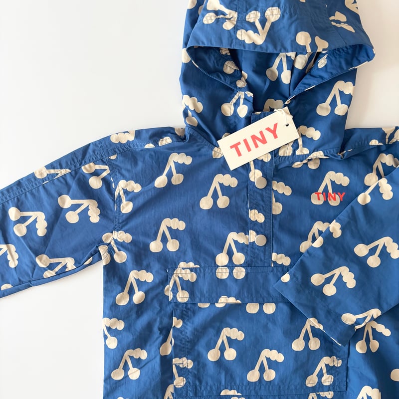 TINYCOTTONS】CHERRIES WOVEN JACKET *dark blue*