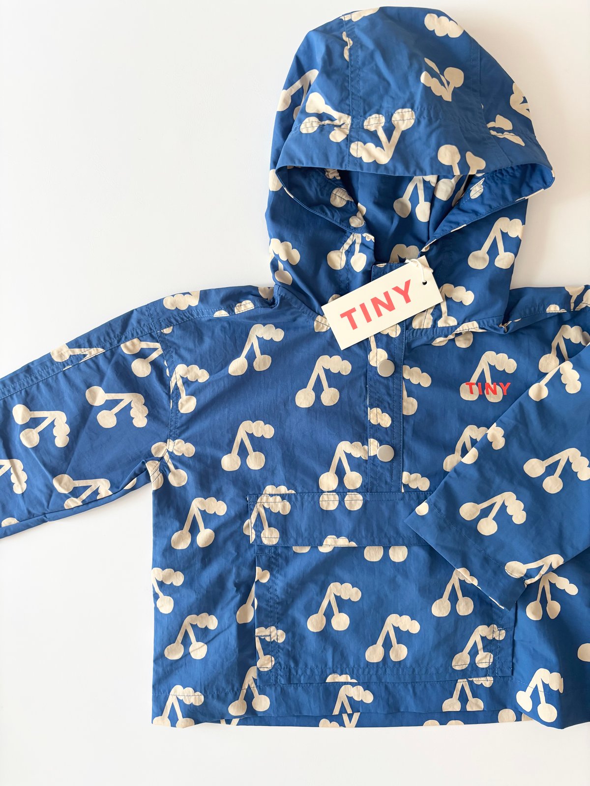 TINYCOTTONS】CHERRIES WOVEN JACKET *dark blue*