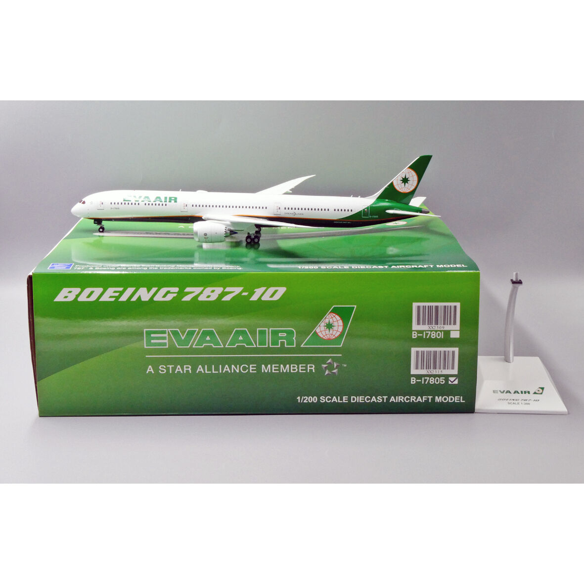 エバー航空　飛行機模型　BOEING 787-10 1/200 非売品