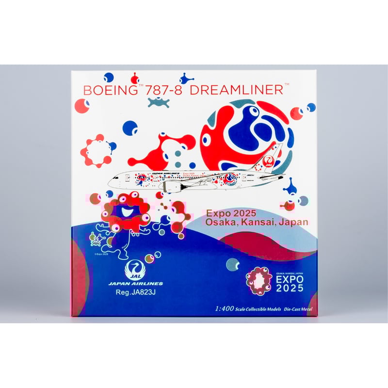 Boeing 787-8 JAL JA823J ミャクミャクジェット1:400 非売品・新商品情報】1/400 787-8 JAL「ミャクミャクJET 2号機