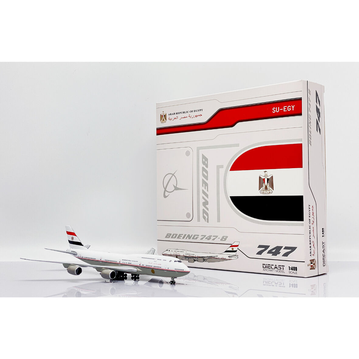 エジプト 政府専用機 1/400 1/400 747-8 エジプト政府専用機 SU-EGY | ひこーきちゃん模型専門店