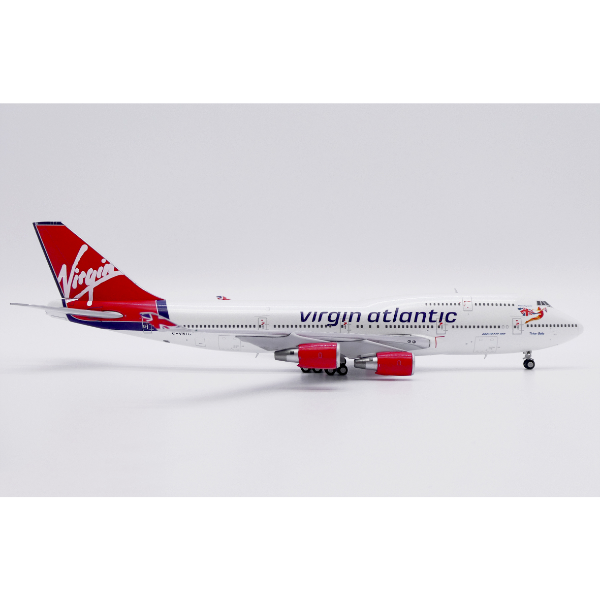 ヴァージンアトランティック航空 Aviationtag B747-400 厚い 1/400 747-400 ヴァージン・アトランティック航空「Tinker Belle」 G