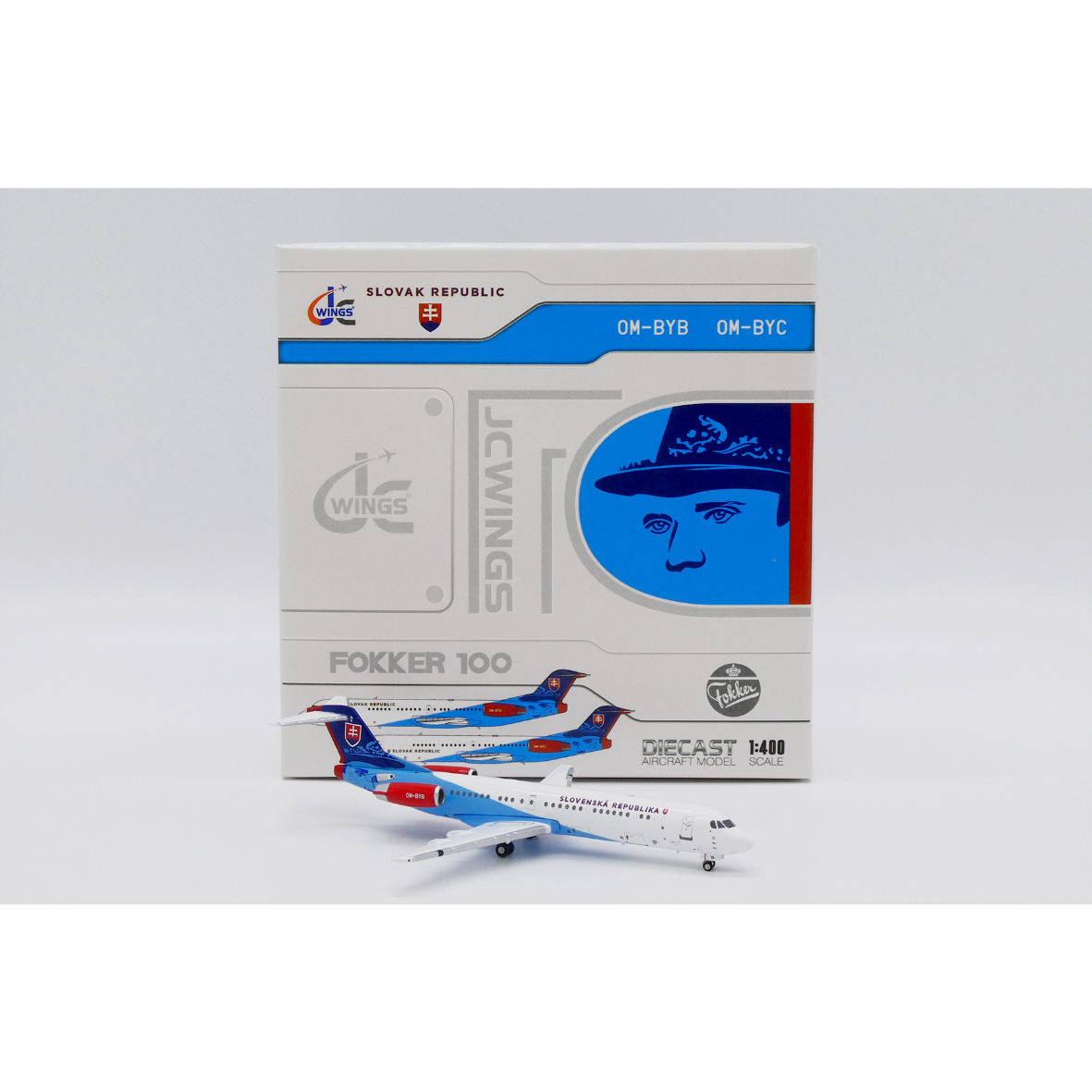 JC Wings1:200 スロバキア政府専用 Fokker100 OM-BYC JC Wings1:200 スロバキア政府専用 Fokker100 OM-BYC