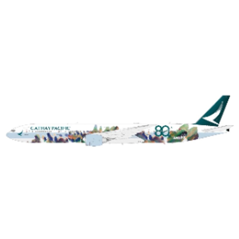 【ちゃんくら】キャセイパシフィック航空 ボーイング777-300ER キャセイ、アートがテーマの80周年塗装機 777に「スピリット・オブ・香港」