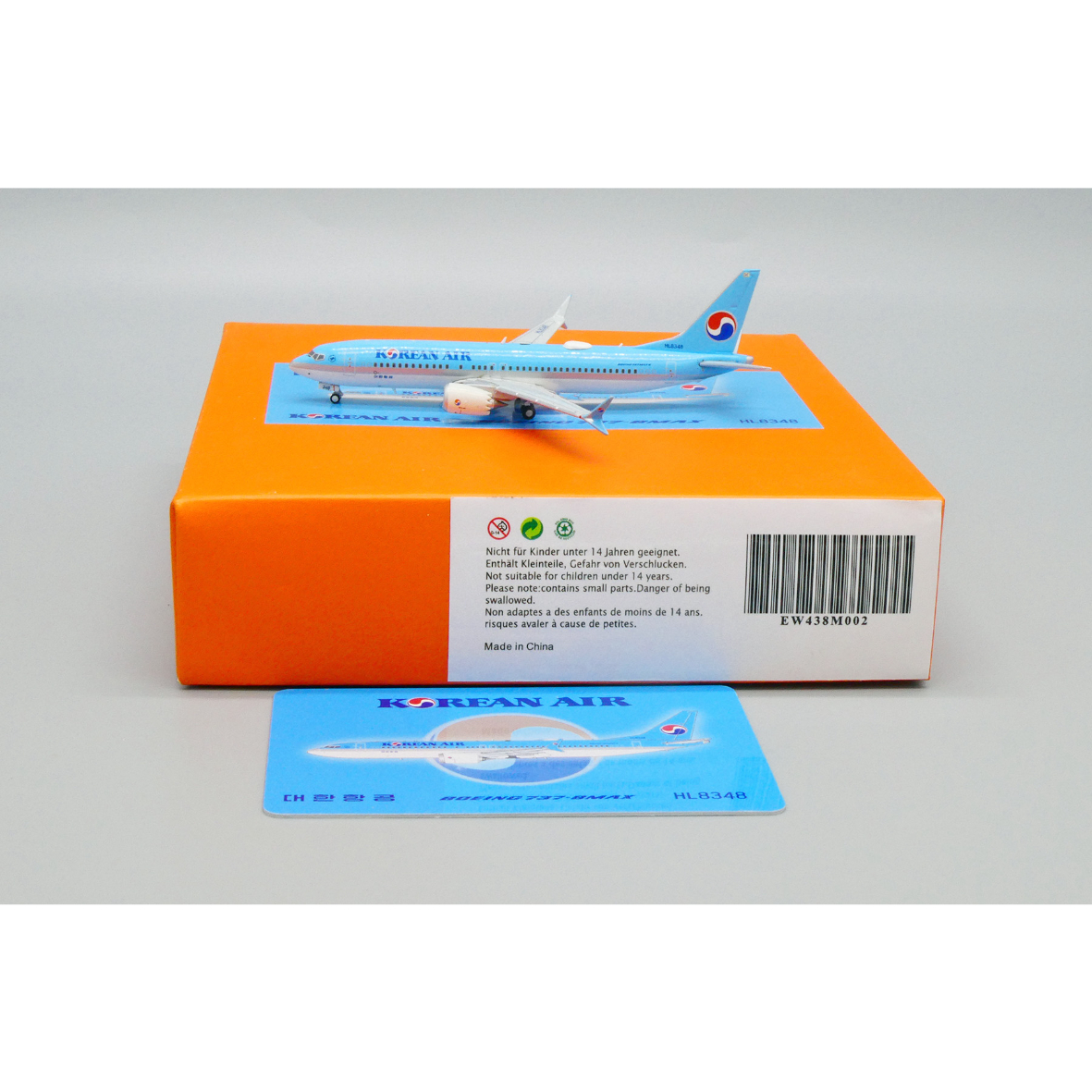 大韓航空 737MAX8 HL8348 1/400 Korean Air Boeing 737 Max-8 HL8348 current 1/400 scale diecast