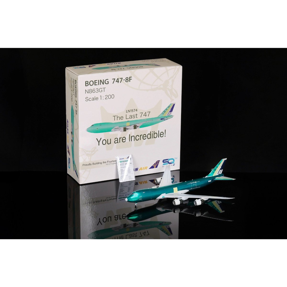 特価商品】【お取り寄せ商品】1/200 747-8F アトラス航空「747型最終