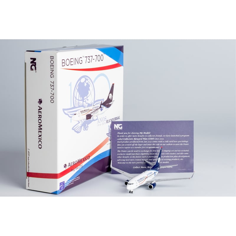 お取り寄せ商品】1/400 737-700/w アエロメヒコ航空「1916-2016