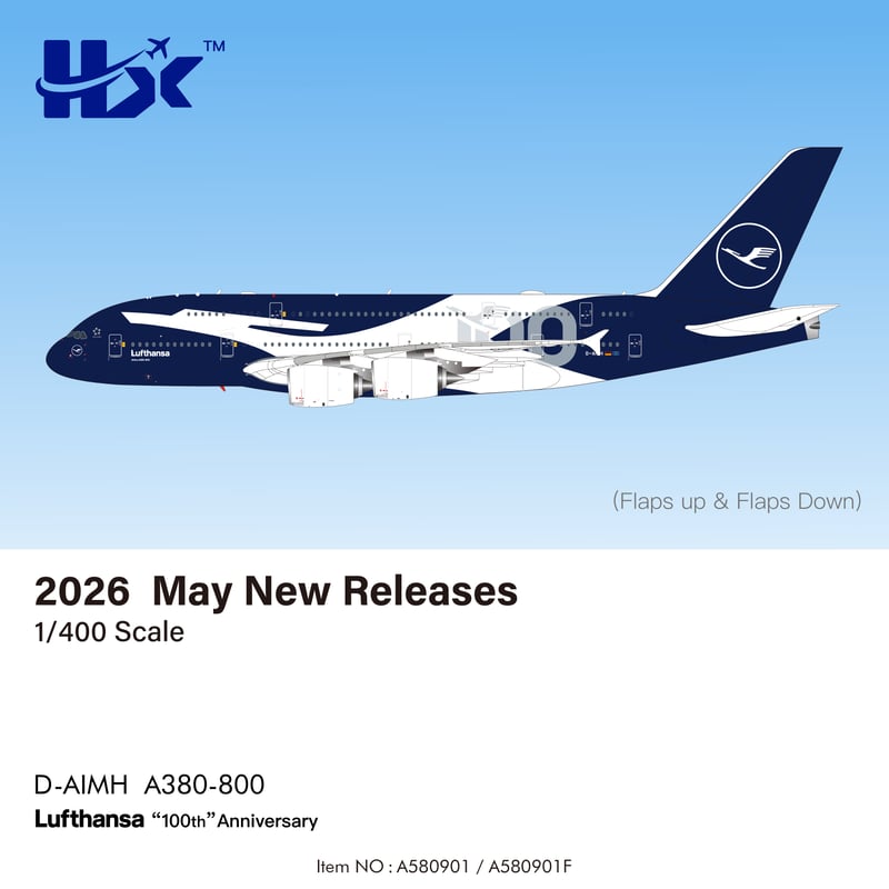 先割予約15％OFF】1/400 A380 ルフトハンザドイツ航空「創業100周年