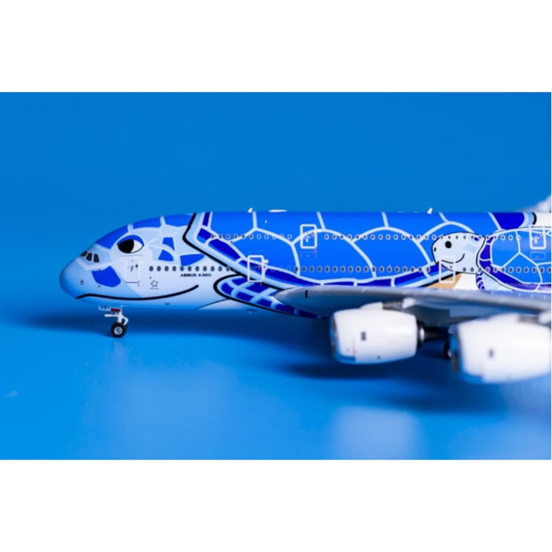 ❶　1/400　ANA　AIRBUS A380 JA381A フライングホヌ NH40079 1:400 A380 JA381A FLYING HONU ANA ブルーダイキャスト