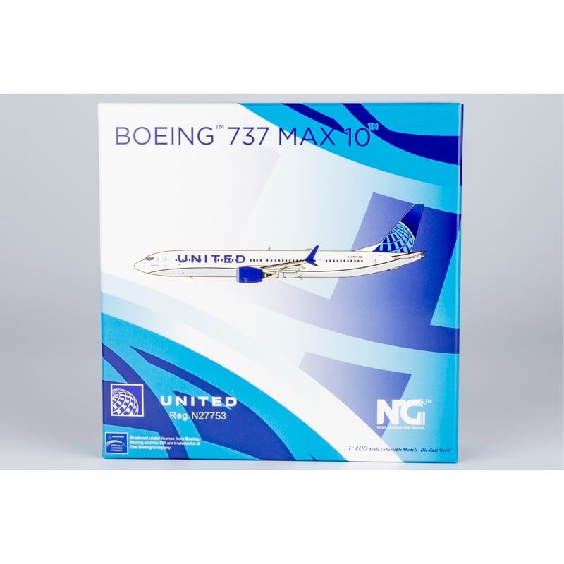 お取り寄せ商品】1/400 737 MAX 10 ユナイテッド航空 N27753