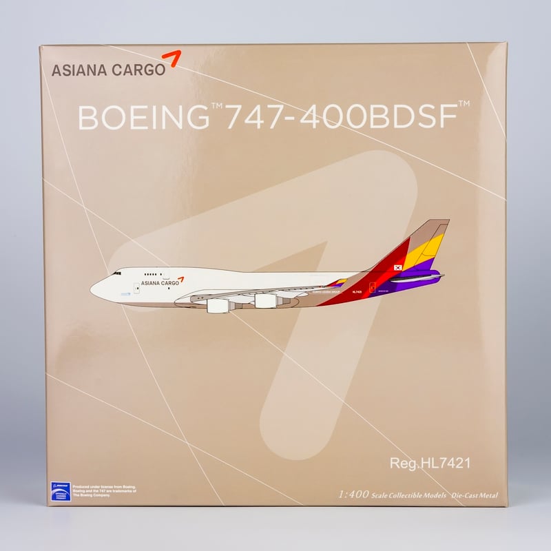 お取り寄せ商品】1/400 747-400BDSF アシアナ航空 HL7421 |