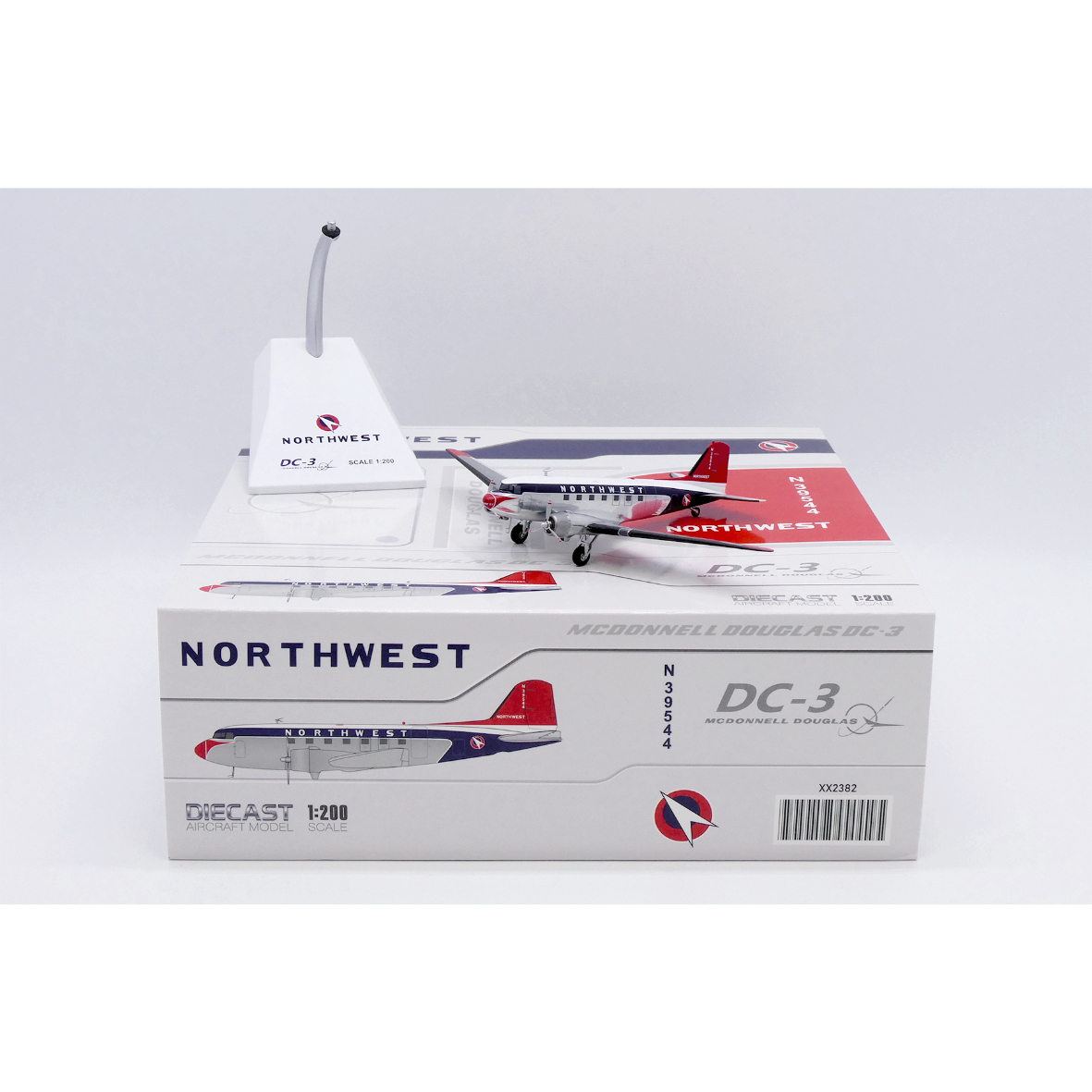 ノースウエスト航空 DC-3 N39544 1/200 お取り寄せ商品】1/200 DC-3 ノースウエスト航空 N39544 (ポリッシュ