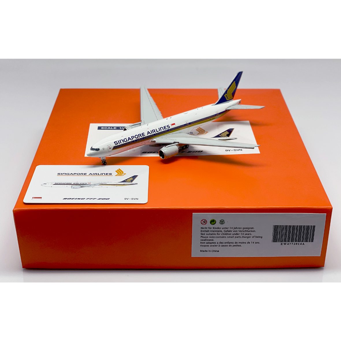 1/200 777-200ER シンガポール航空 9V-SQN お取り寄せ商品】1/400 777-200 シンガポール航空 9V-S