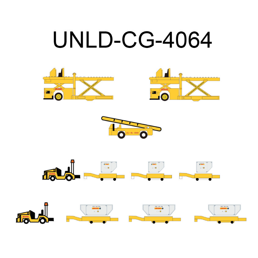 UNLD-CG-4064 1/400 カーゴ セット (DHL) | ひこーきちゃん