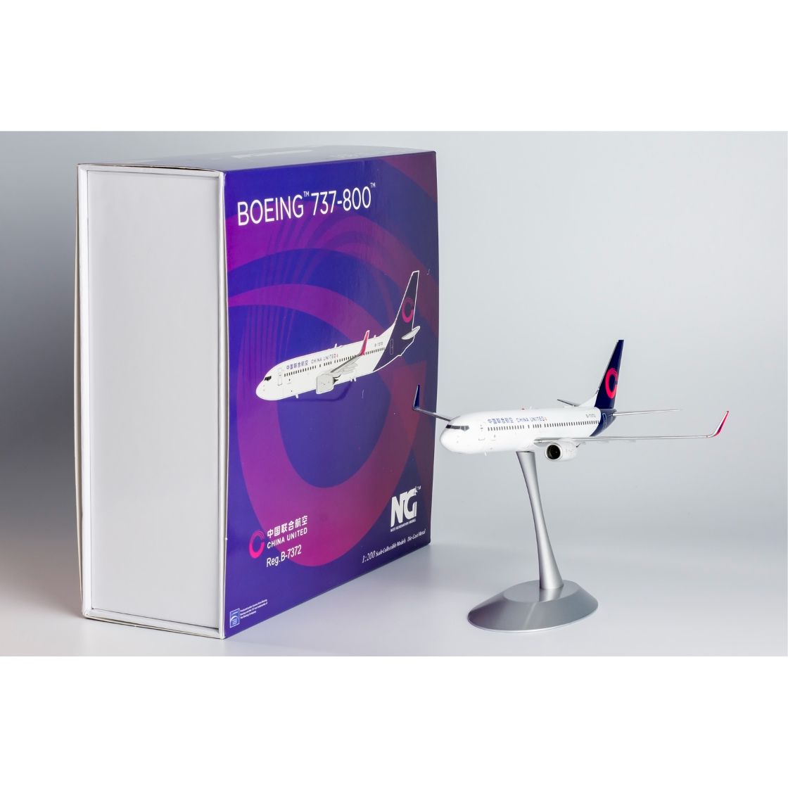 お取り寄せ商品】1/200 737-800/w 中国聯合航空 B-7372 | ひこー