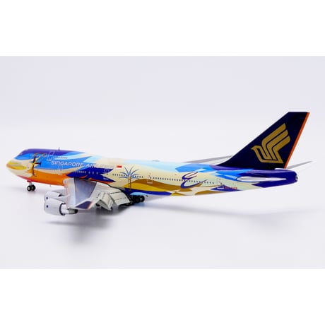 【お取り寄せ商品】1/400 747-400 シンガポール航空「Tropical特別塗装機」  9V-SPK   Flaps Down