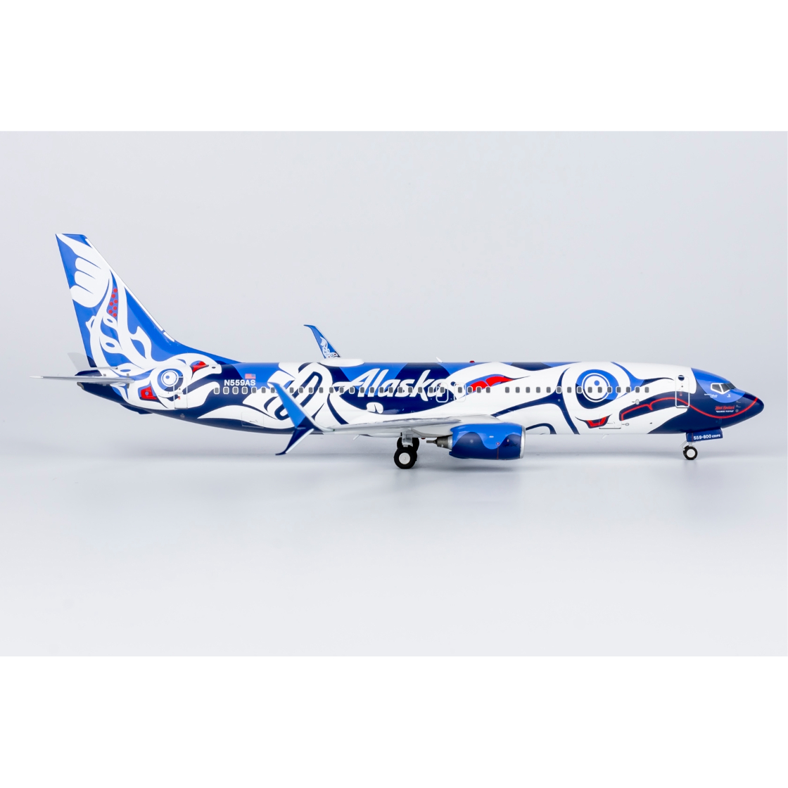 さーもん 1/400 737-800/w アラスカ航空「サーモン・サーティー・サーモン