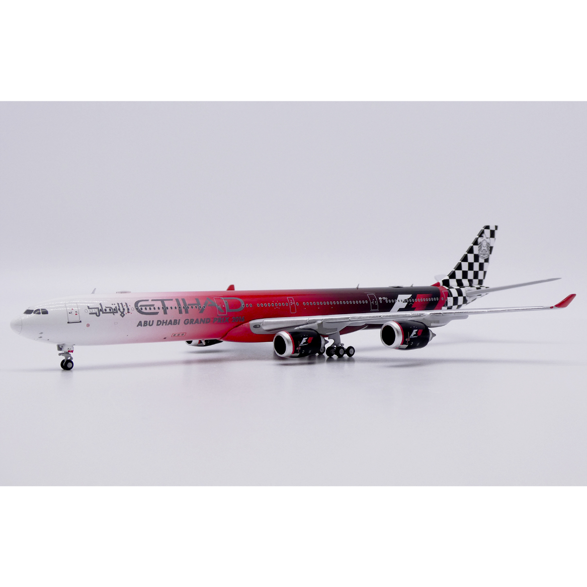 希少 1/400 エティハド航空 A340-500 F1特別塗装機 ダイキャスト お取り寄せ商品】1/400 A340-600 エティハド航空「Formula 1 アブダ