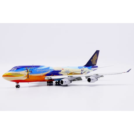 【お取り寄せ商品】1/400 747-400 シンガポール航空「Tropical特別塗装機」  9V-SPK   Flaps Down