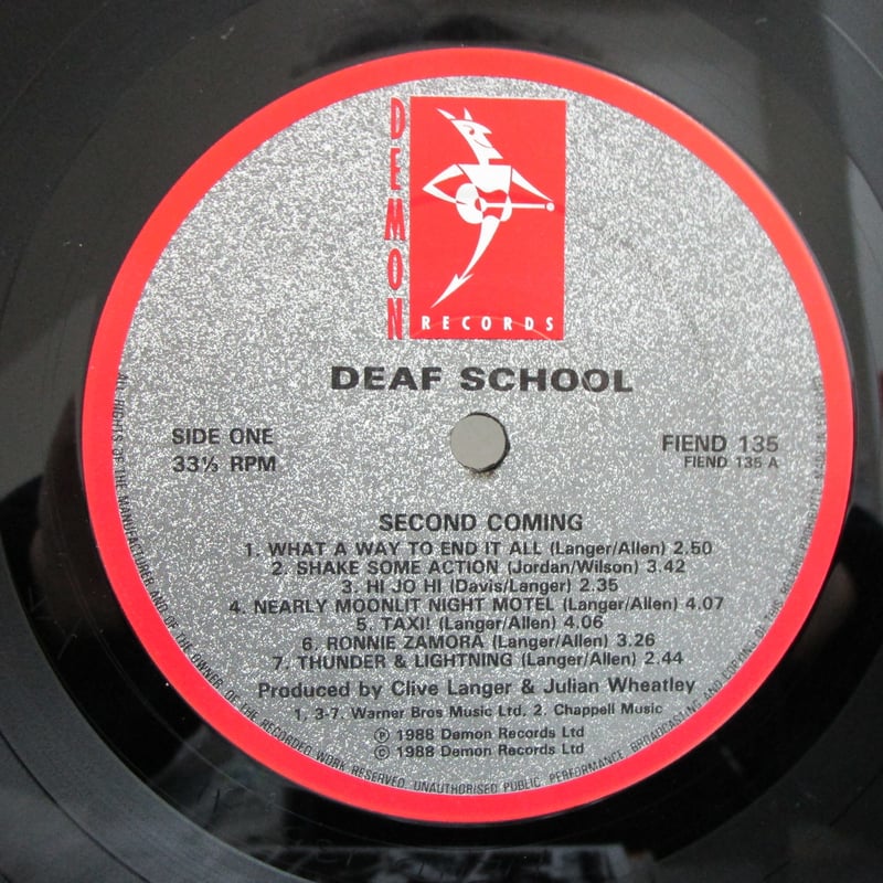DEAF SCHOOL / 2nd Coming | TOHTO records & book DEAF SCHOOL / 2nd Coming | TOHTO records & book