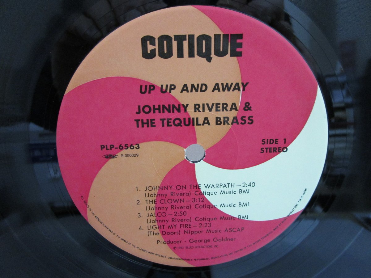 Johnneyです！他の方はご購入頂けませんのでご注意下さいませ。 JOHNNY RIVERA / Up,Up & Away | TOHTO records &
