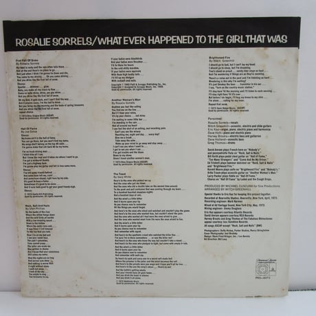 ROSALIE SORRELS / What ever happened to the girl that was